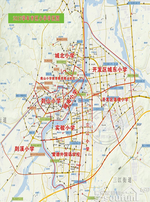 嵊州2017年市区初中,小学学区图出炉!